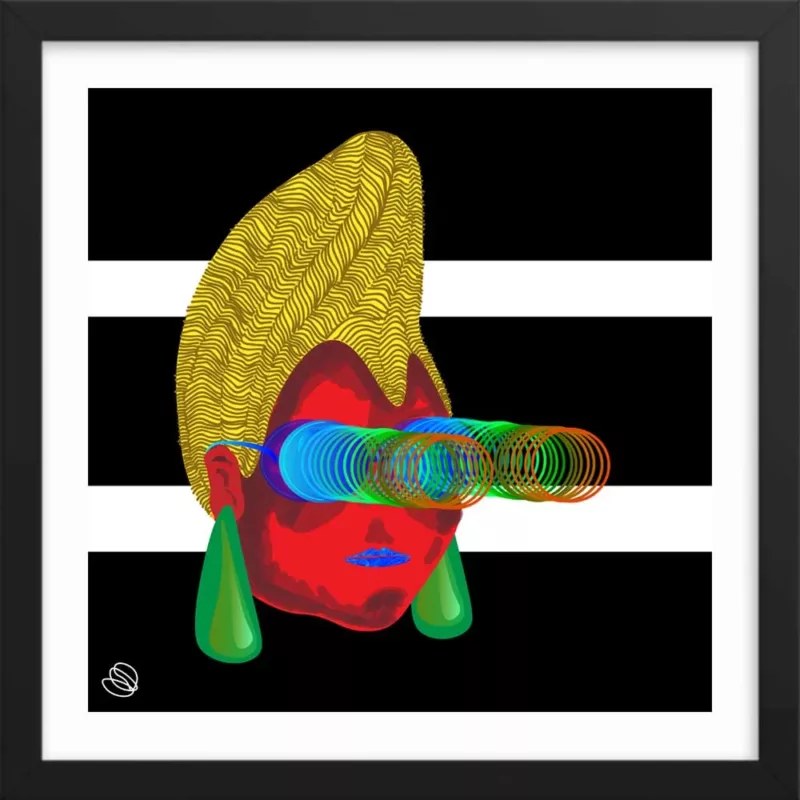 Yissy García - Wall Art - Digital illustration - Framed Black